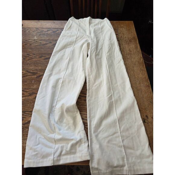 Maria de la Orden cream corduroy wide leg pants sz Small - Picture 1 of 4